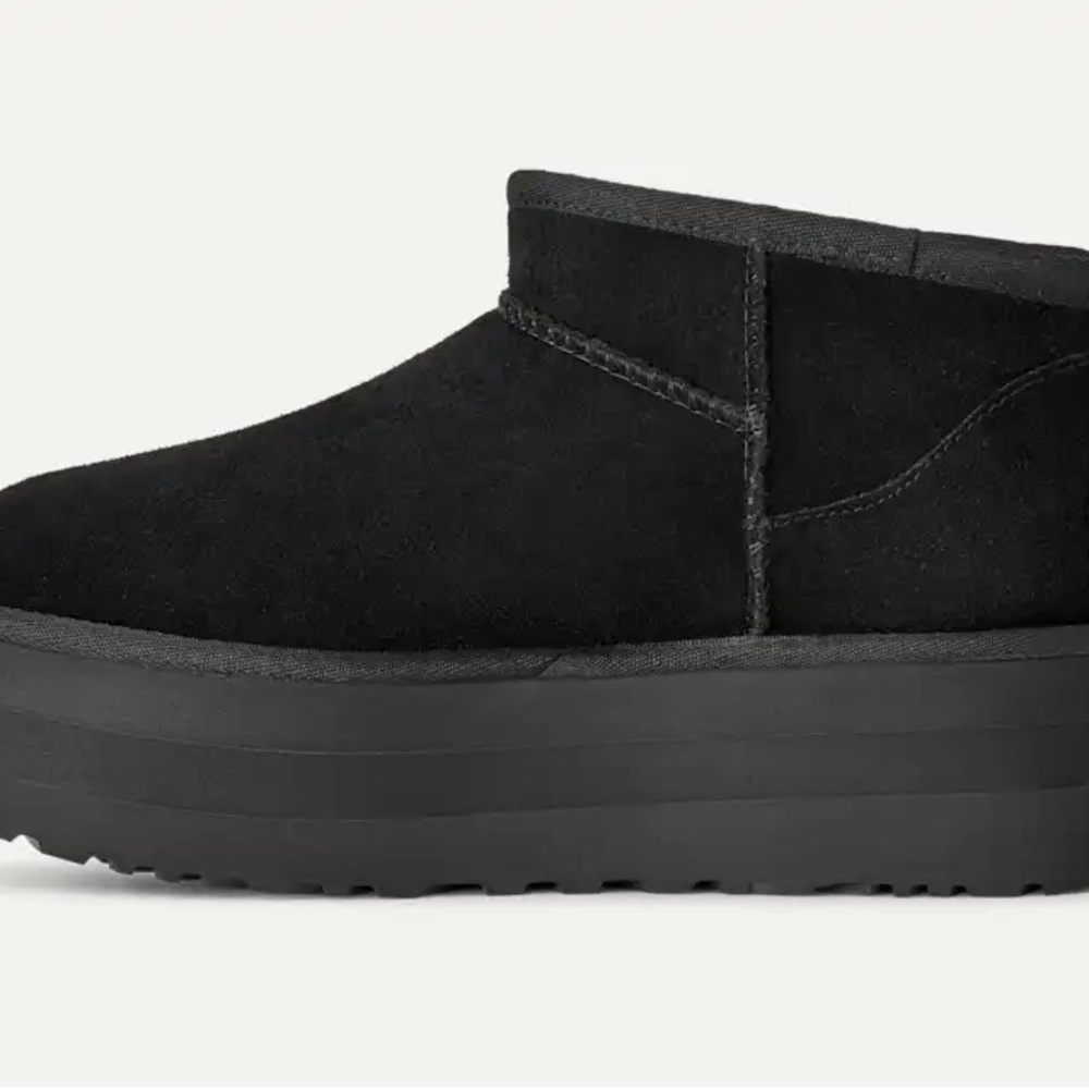 UGG Classic Ultra Mini Black Platform Suede Boots - NWT in Box!